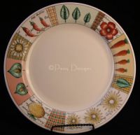 Pier 1 Imports Vegetable Patch Garden Dinner Plate